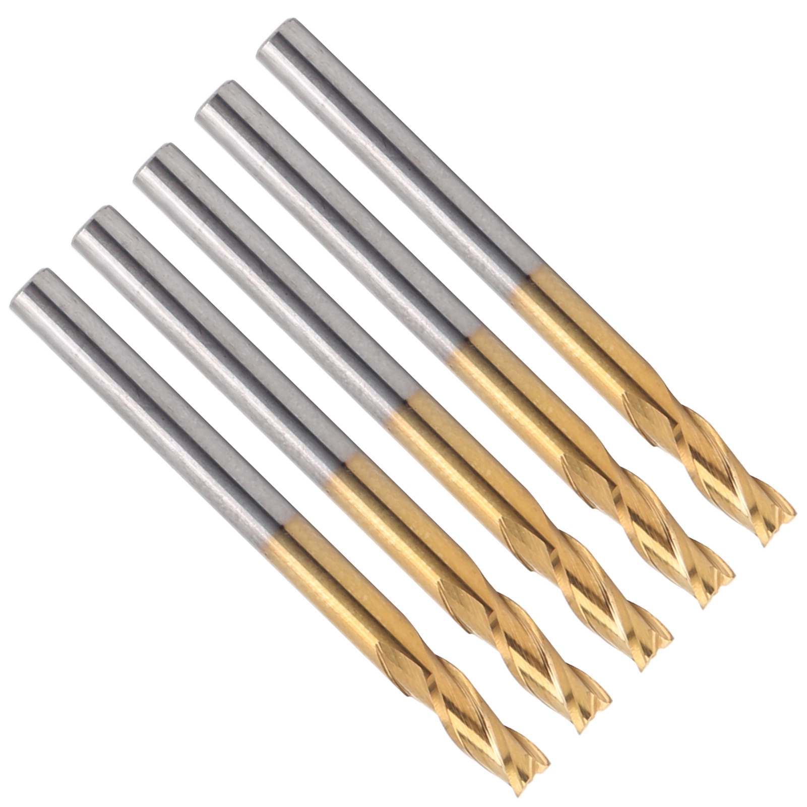 5 Stück 3-schneidige Flachfräser Aus Wolframstahl, Schneidwerkzeuge, 3,175 X 3,175 X 8 X 40