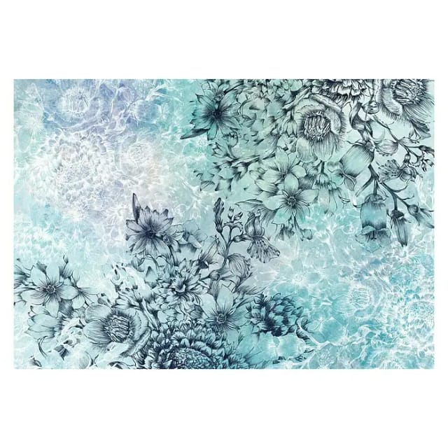 Sanders & Sanders Fototapete Blumen Blau 368 x 248 cm 612330