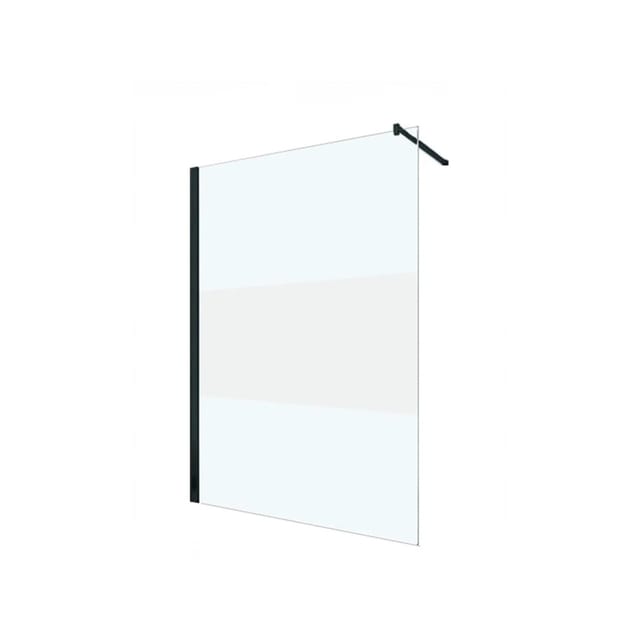 Glaszentrum Hagen Black-Edition Walk in Duschabtrennung Duschwand Dusche 10mm ESG Glas 100x200cm Mittelstreifen