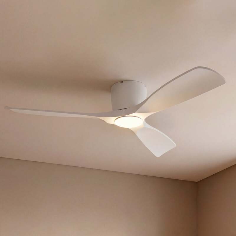 [neuwertig] B-ware Deckenventilator Ventilator Lampe Led Smart Lucande Moneno Weiß Wlan Tuya App