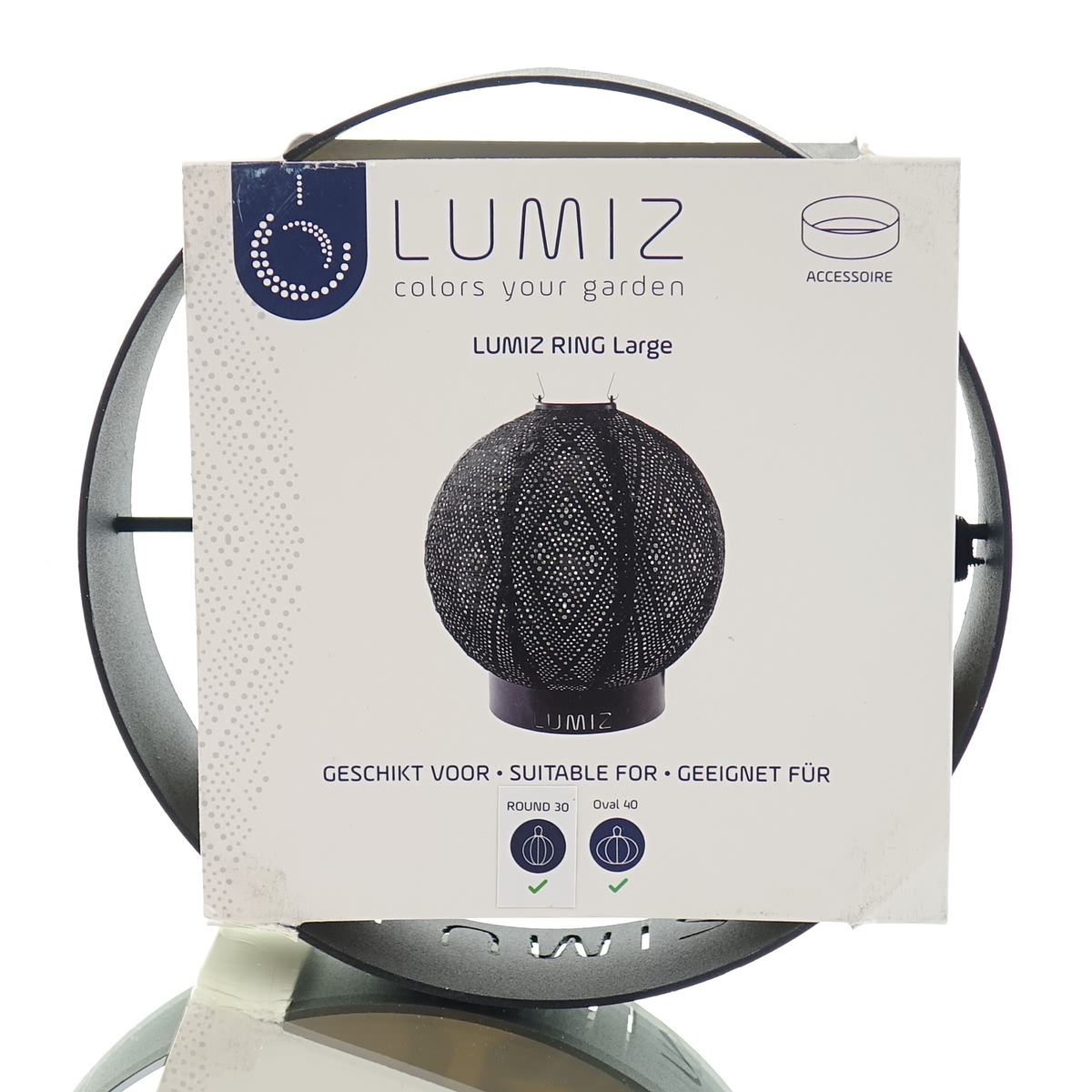 Lumiz Zubehör Lampion Ring L Large Black Schwarz Ø 18 Cm - Metall