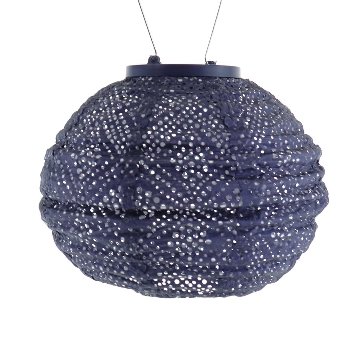 Lumiz Lampion Solarlampe Round 20 Topaze Future Dusk Blau-violett Ø 20 Cm - Tyvek®