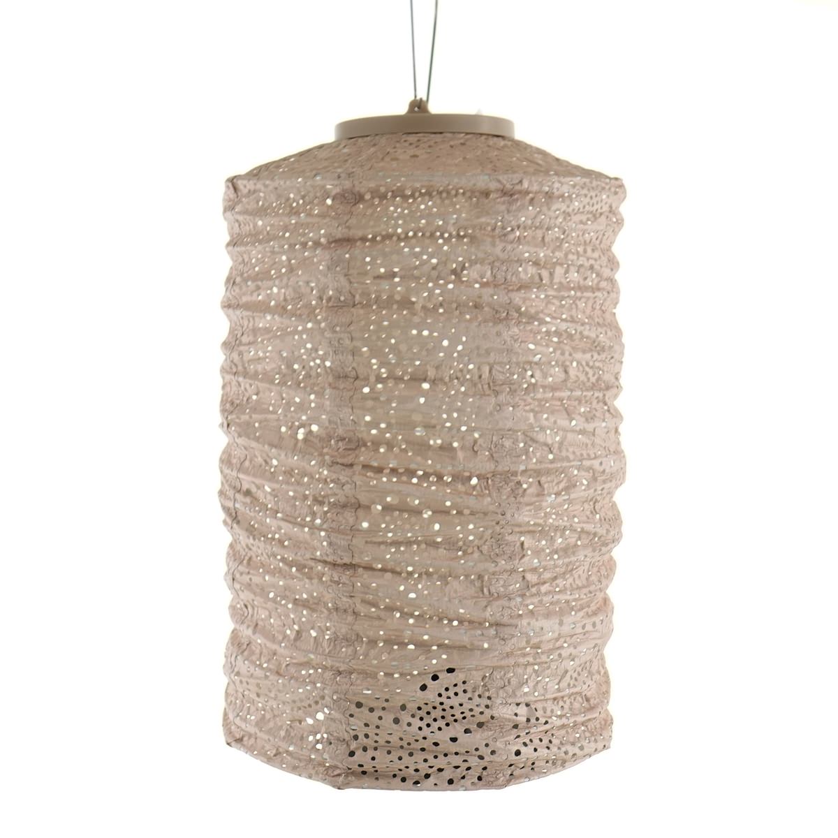Lumiz Lampion Solarlampe Cylinder 18 Paisley Pink Lachsrosa Ø 18 Cm - Tyvek®