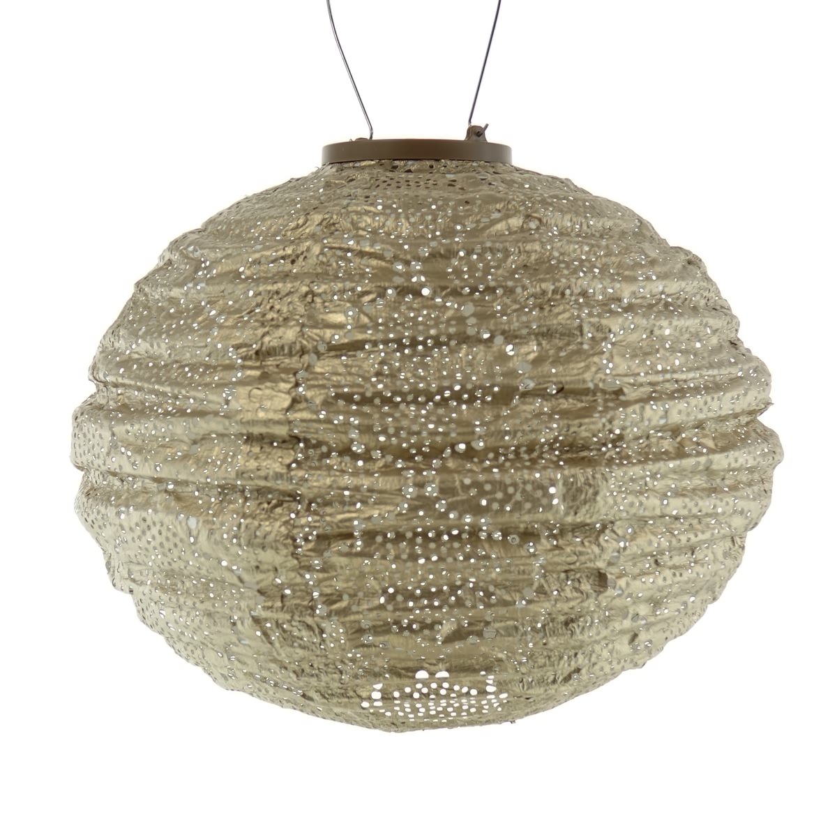 Lumiz Lampion Solarlampe Round 30 Bazaar Gold Goldfarben Ø 30 Cm - Tyvek®