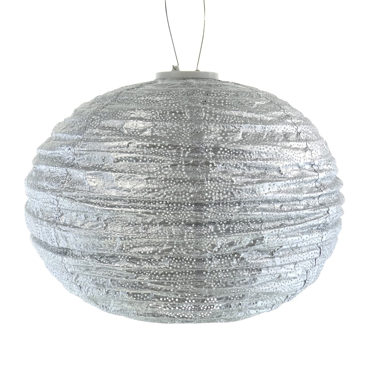 Lumiz Lampion Solarlampe Round 40 Tigres Silver Silberfarben Ø 40 Cm - Tyvek®