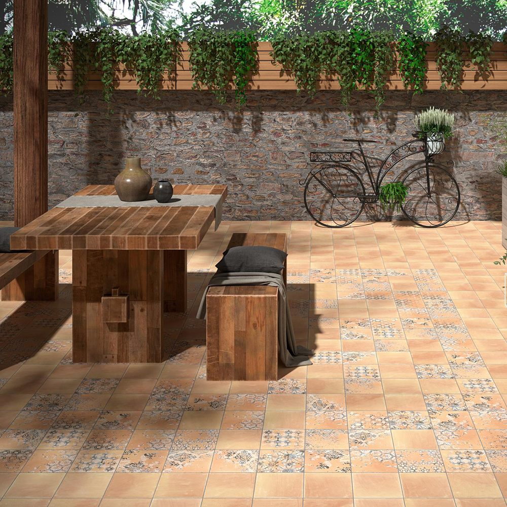 Feinsteinzeugfliese Für Innen- Und Außenbereich – Bodenfliese In Terrakotta-optik Terracotta Decor Cotto 20x20 Cm