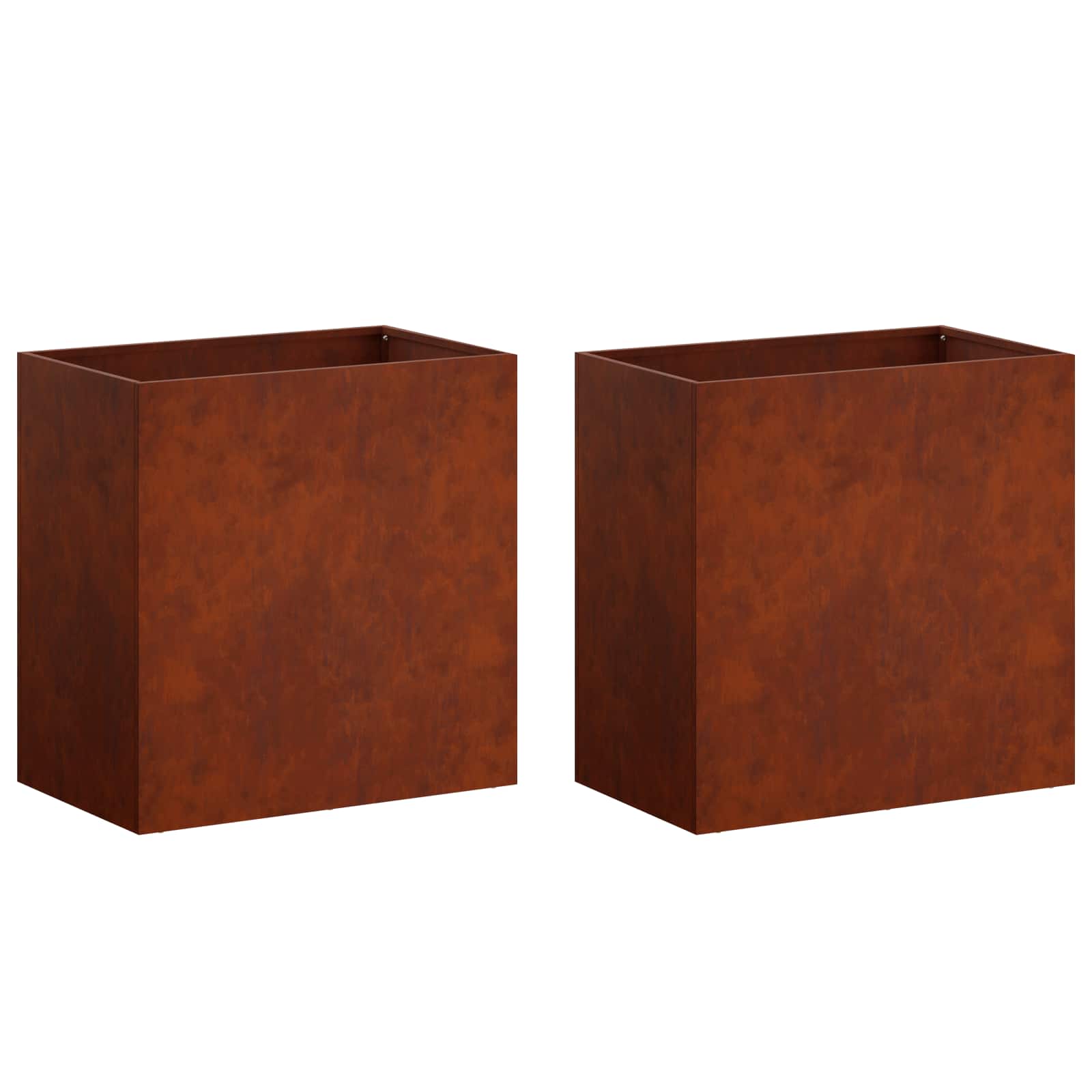 Maison Exclusive - Garten-pflanzgefäß 2 Stk. Rostoptik 50 X 30 X