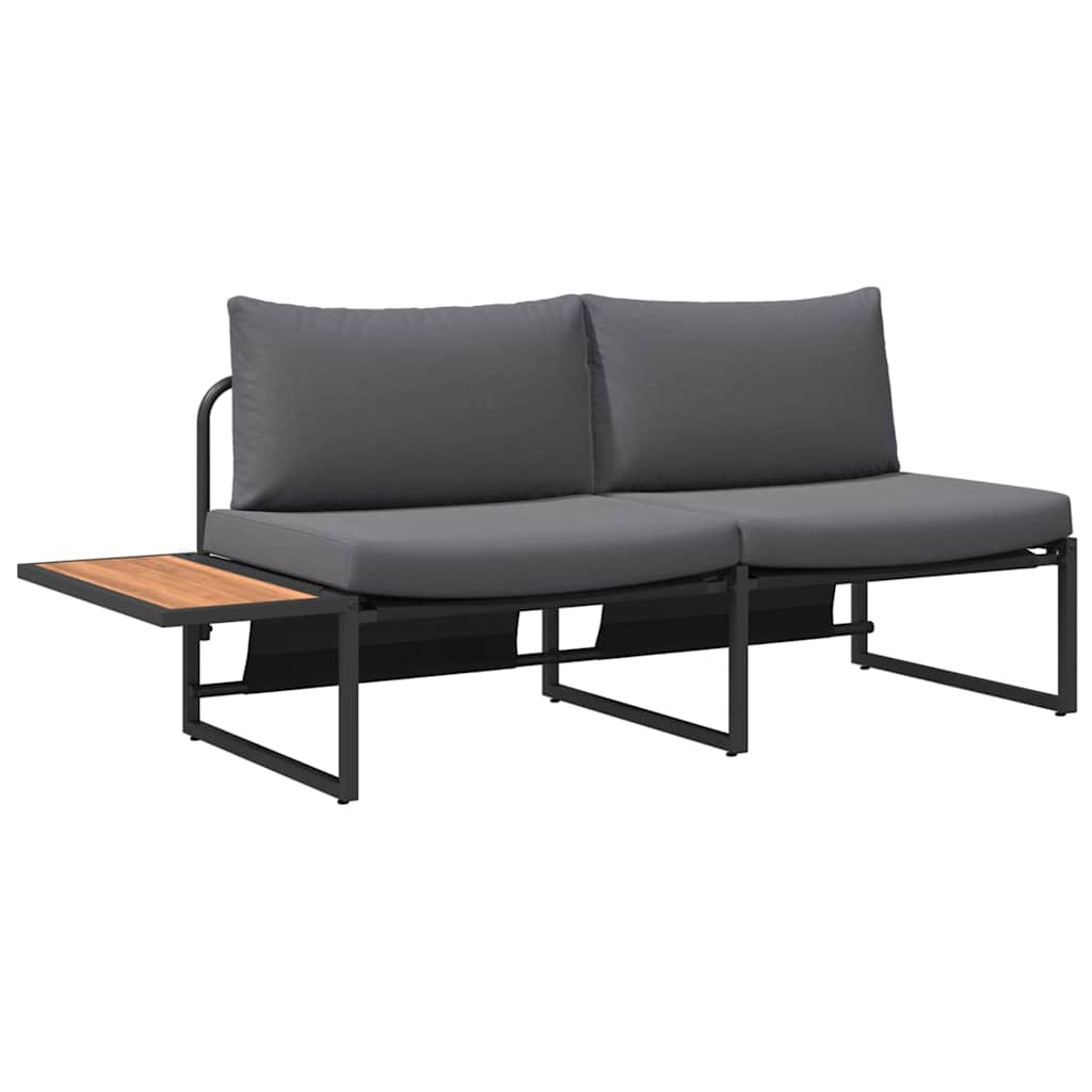 Maison Exclusive - Garten-sofa Mit Kissen Anthrazit 200,5 X 70 X
