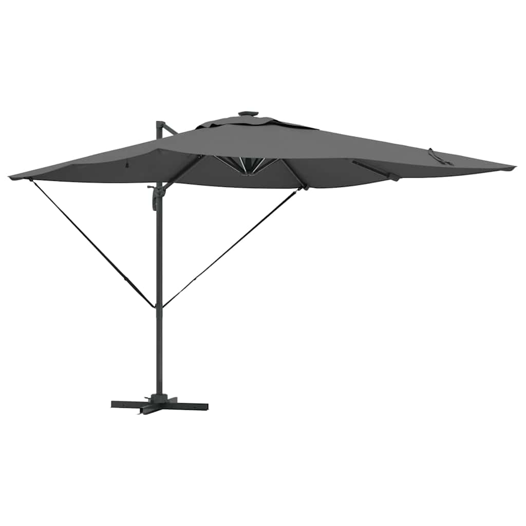 Maison Exclusive - Sonnenschirm Mit Led-lichtleisten Anthrazit 28