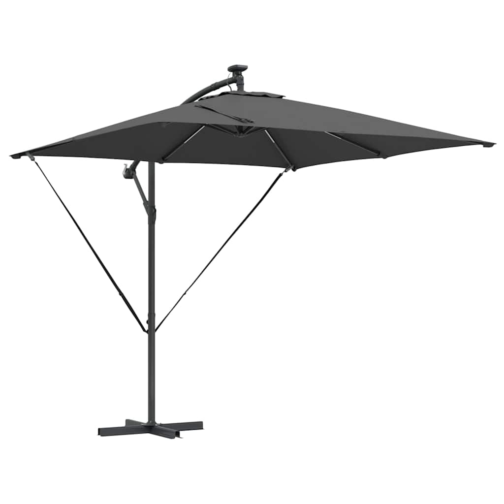 Maison Exclusive - Sonnenschirm Mit Led-lichtleisten Anthrazit 24
