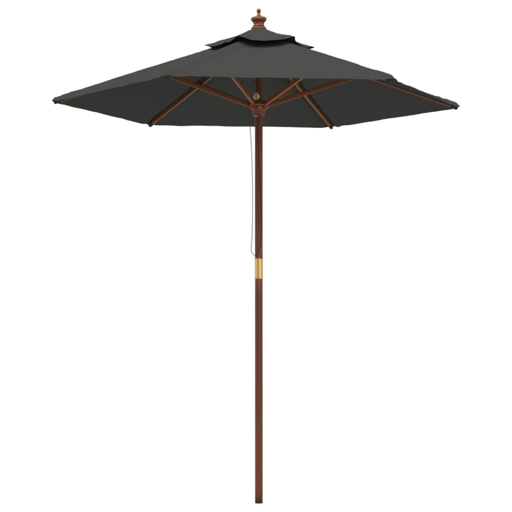 Maison Exclusive - Sonnenschirm Mit Holzmast Anthrazit 196x231 Cm