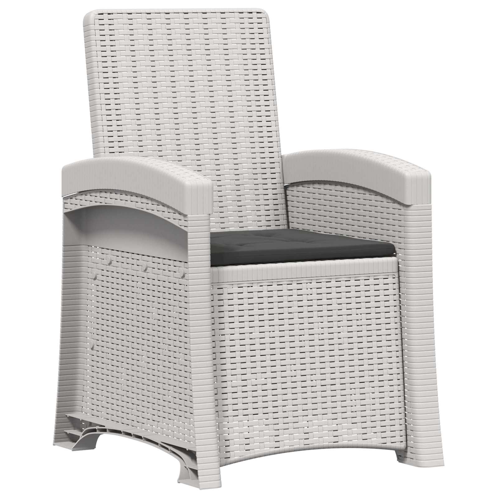 Maison Exclusive - Liegesessel Garten Rattan-optik Weiß Und Anthr