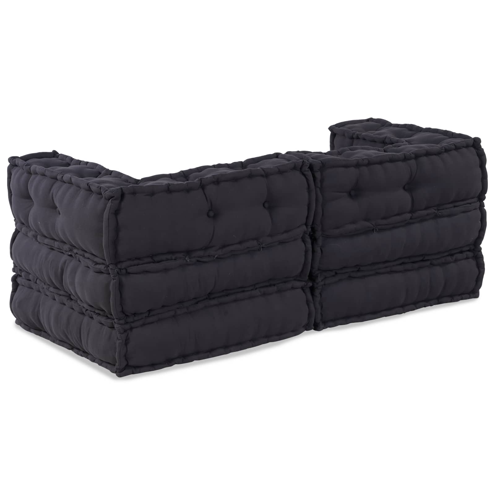 Maison Exclusive - Modulare Sofagarnitur 2 Stk. Stoff Anthrazit 1