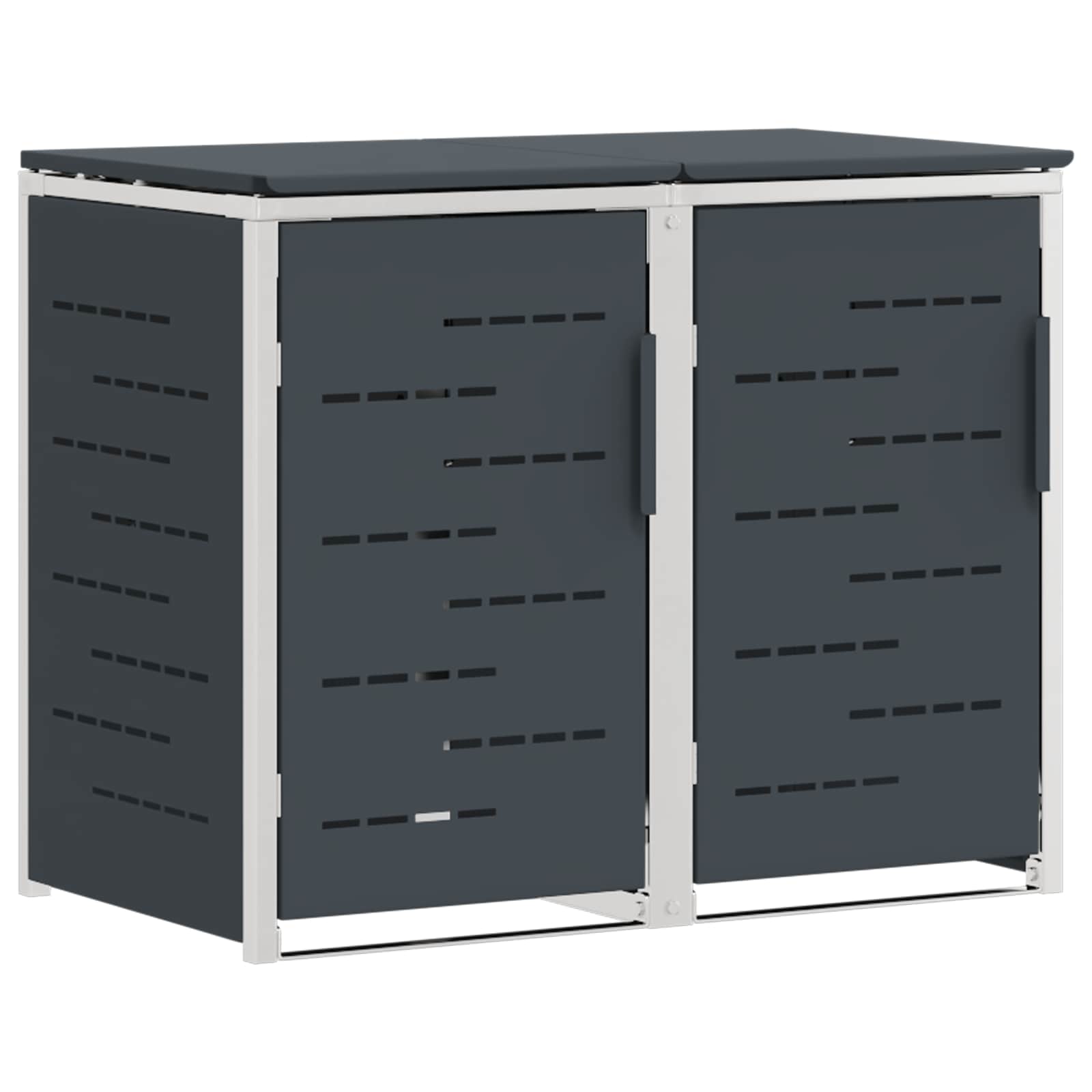 Maison Exclusive - Mülltonnenbox For 2 Bins 240l Edelstahl Anthra