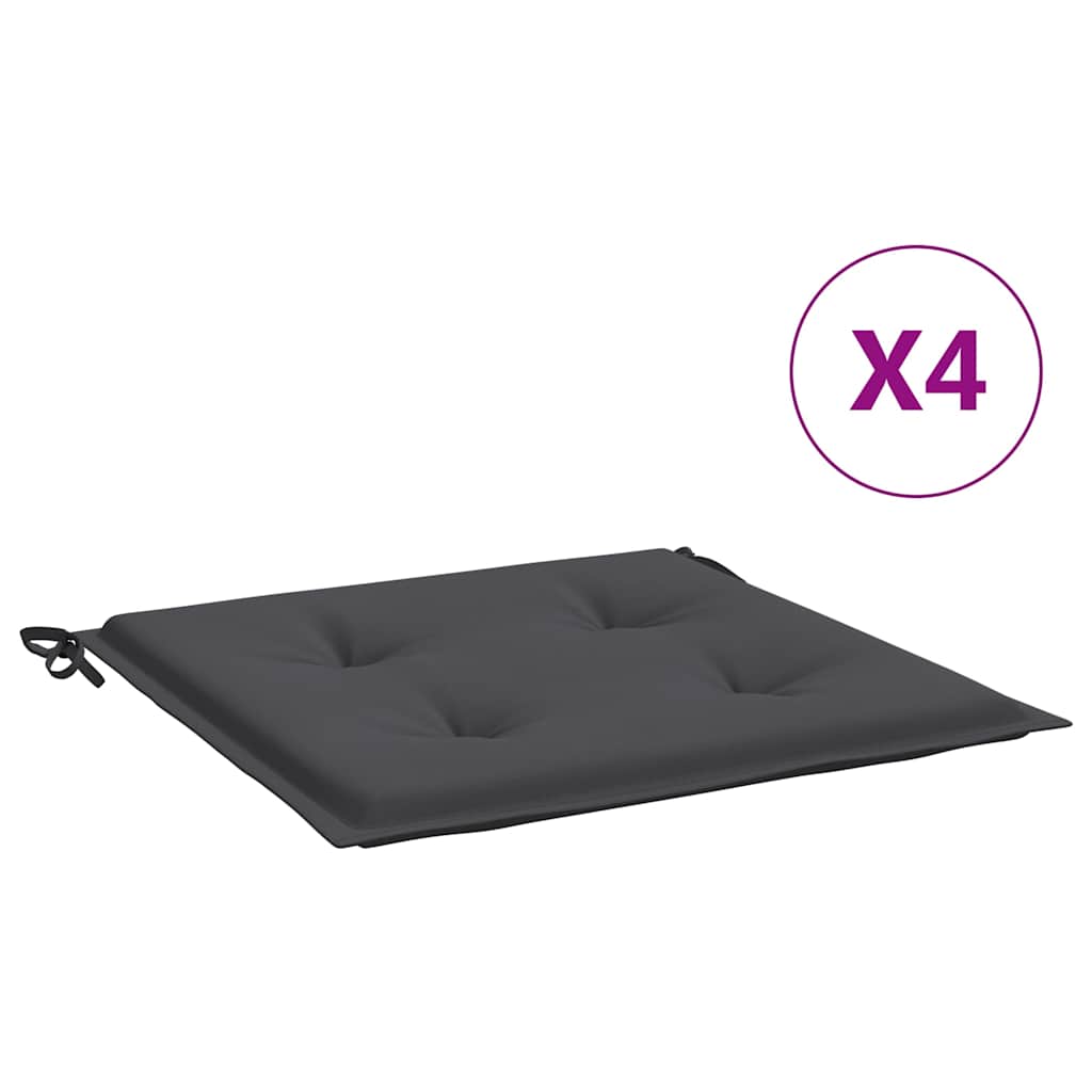 Maison Exclusive - Gartenstuhl-kissen 4 Stk. Anthrazit 40x40x3 Cm