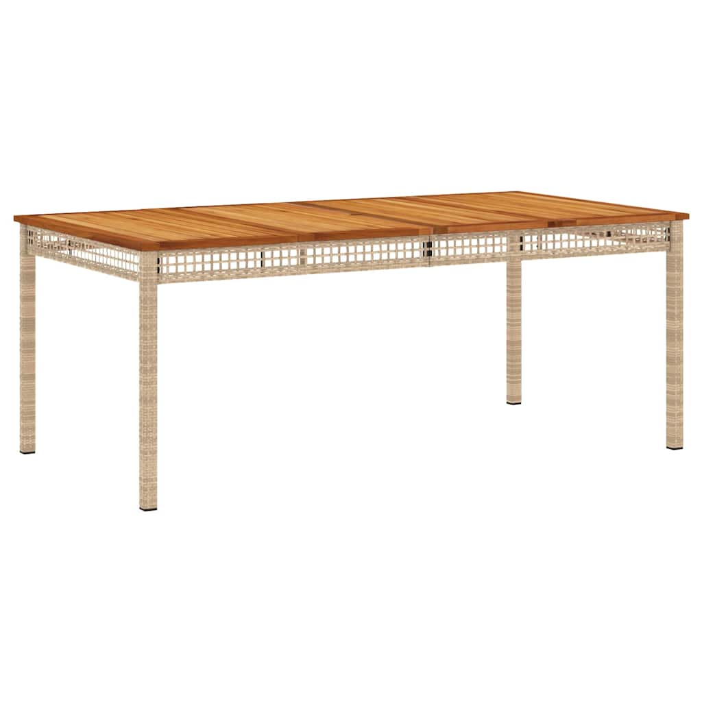 Maison Exclusive - Gartentisch Beige 180x90x75 Cm Poly Rattan Aka