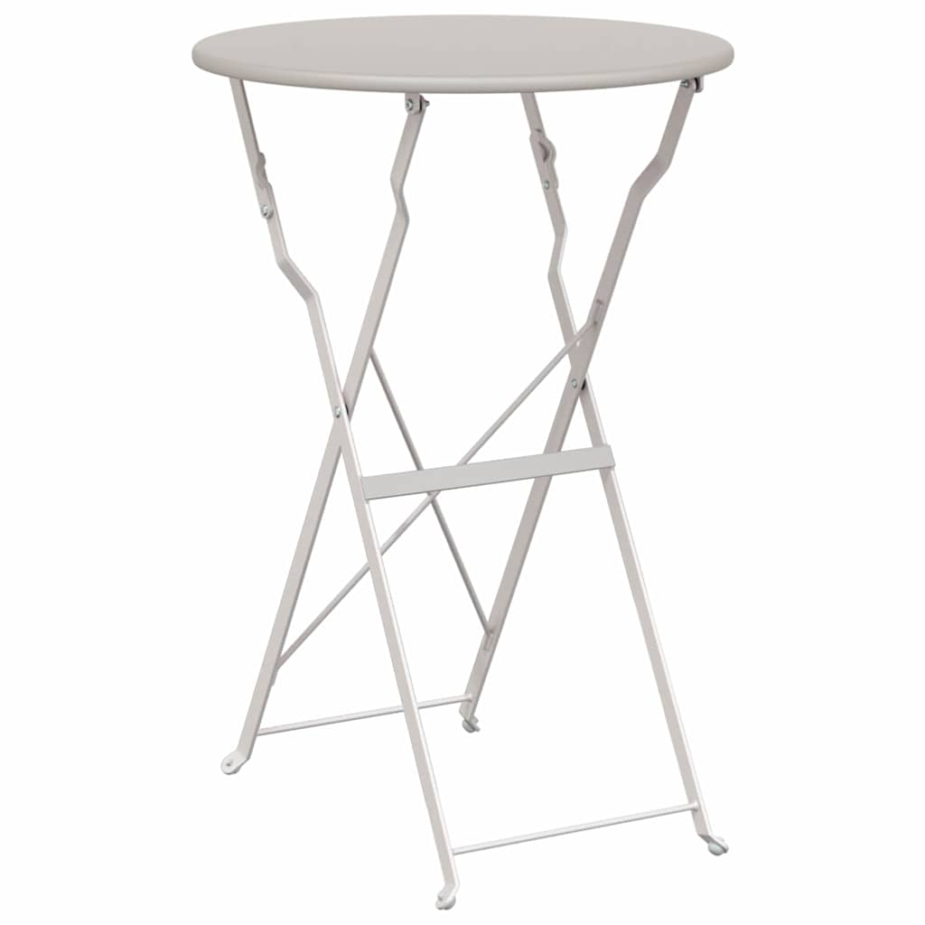 Maison Exclusive - Bistrotisch Beige Ø 50 X 71 Cm Pulverbeschicht