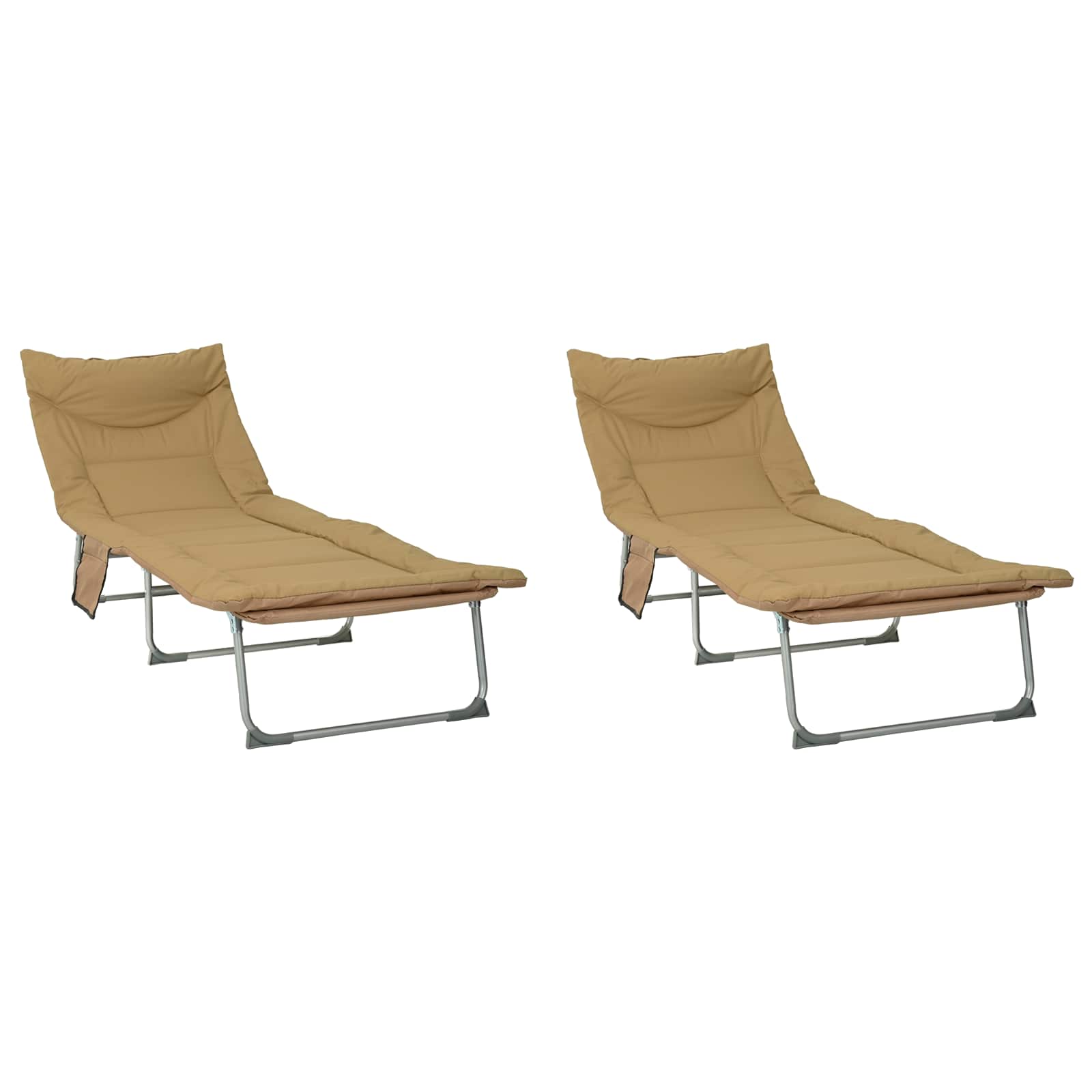 Maison Exclusive - Klappbare Sonnenliege Mit Kissen 2 Stk. Beige
