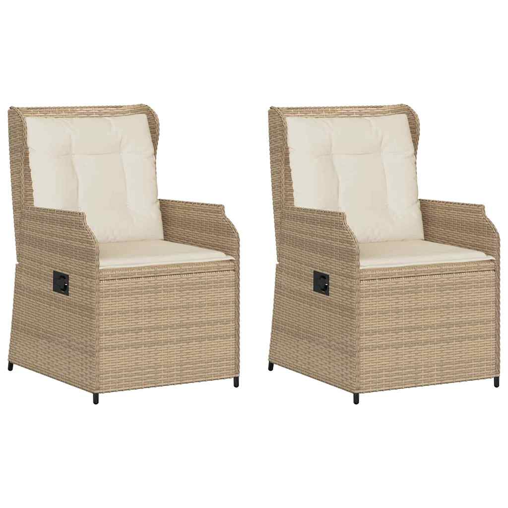 Maison Exclusive - Gartenbank 2 Stk. Beige Poly-rattan