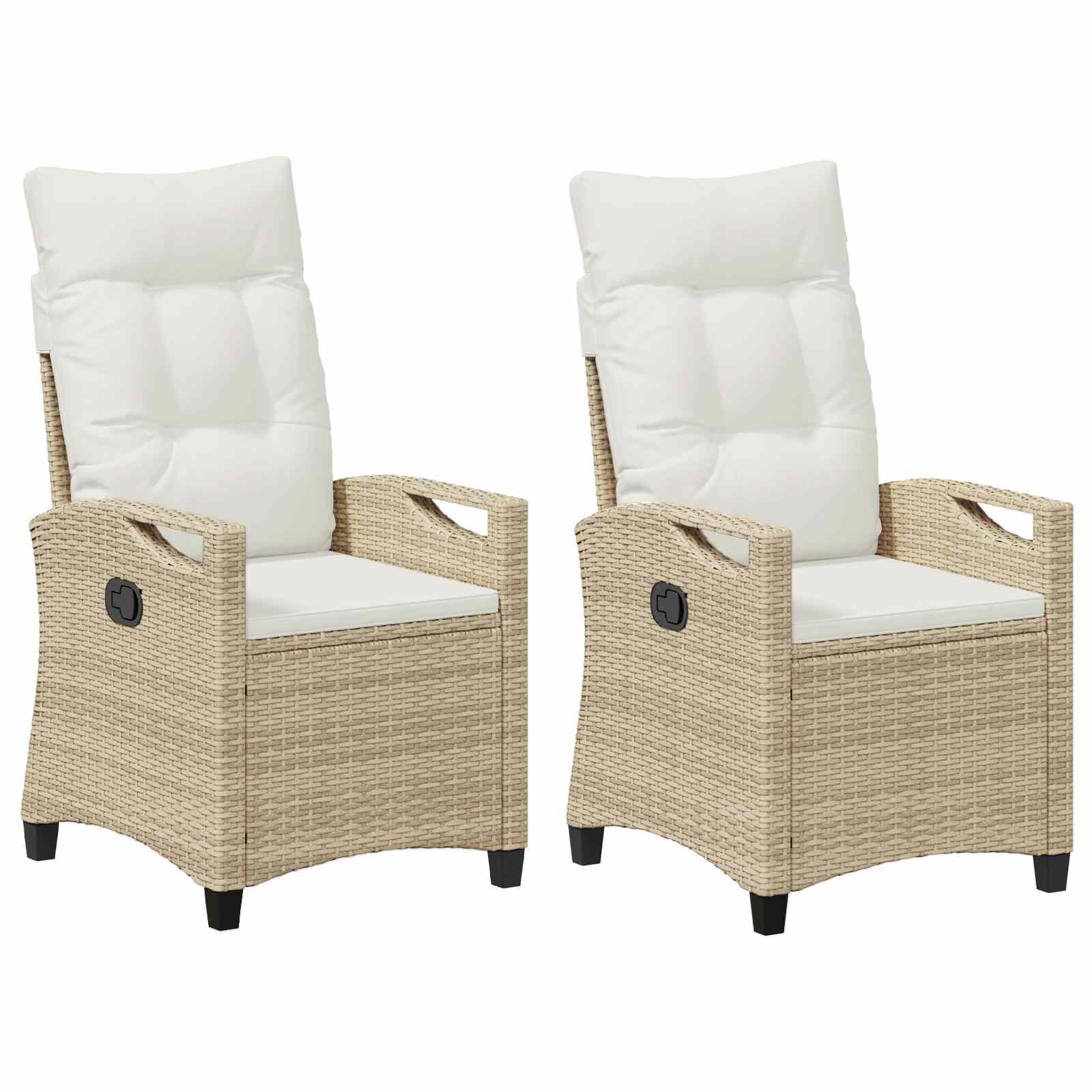 Maison Exclusive - Gartenstuhl 2 Stk. Beige Und Creme Stahl Und P