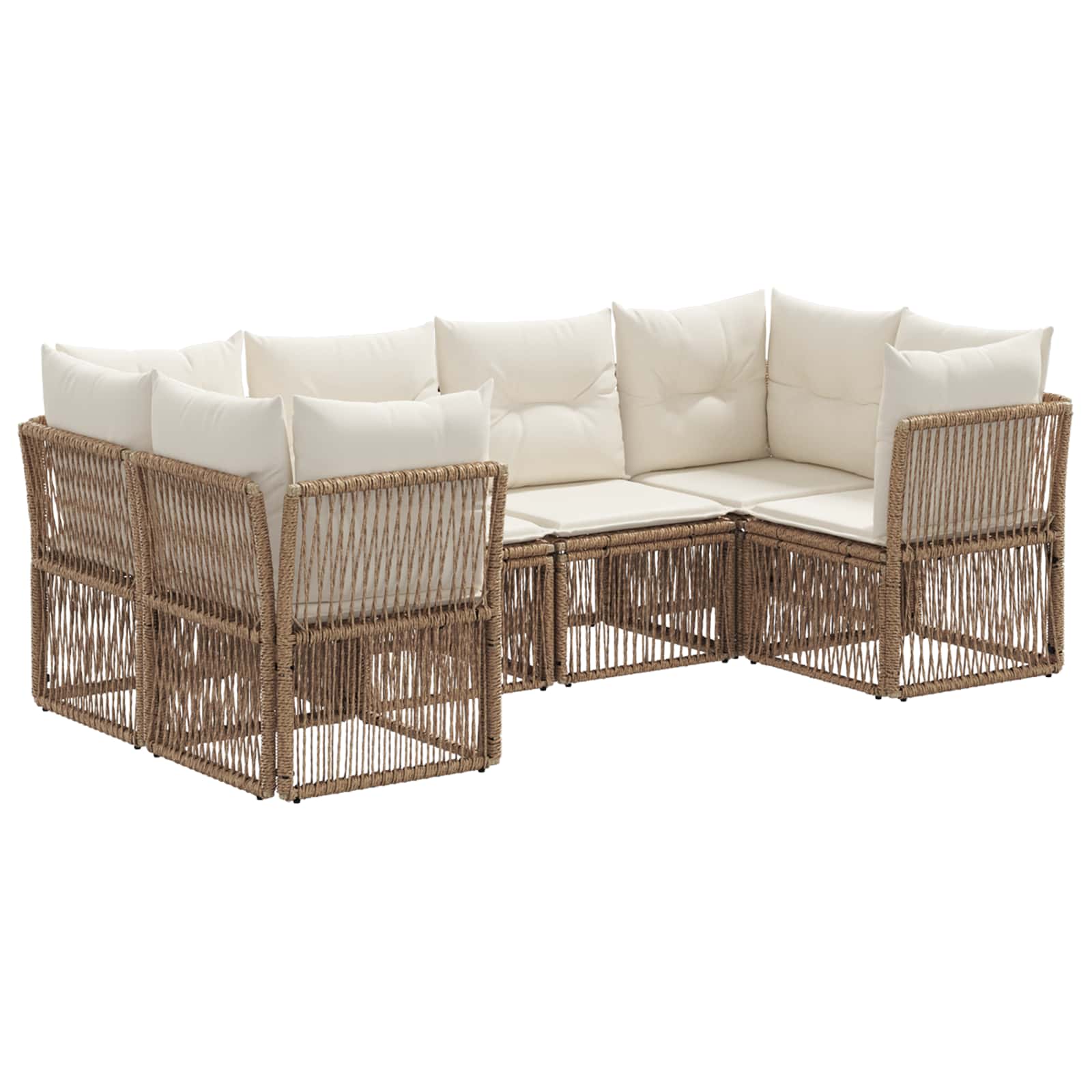 Maison Exclusive - Gartensofa-set 6 Stk. 6-sitzanzahl Beige Poly-