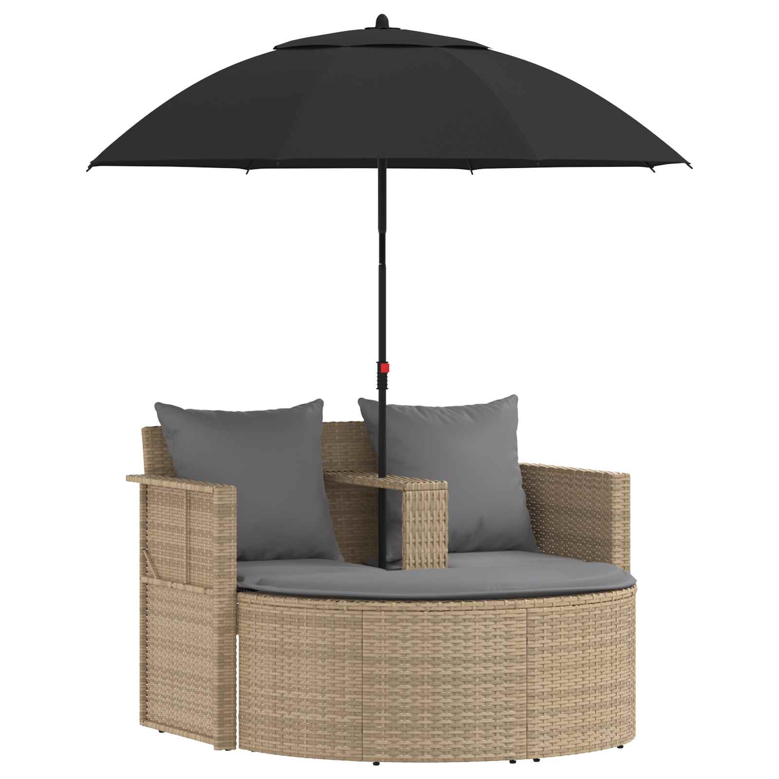Maison Exclusive - Garten-sofa 8 Stk. Poly-rattan Beige Und Hellg