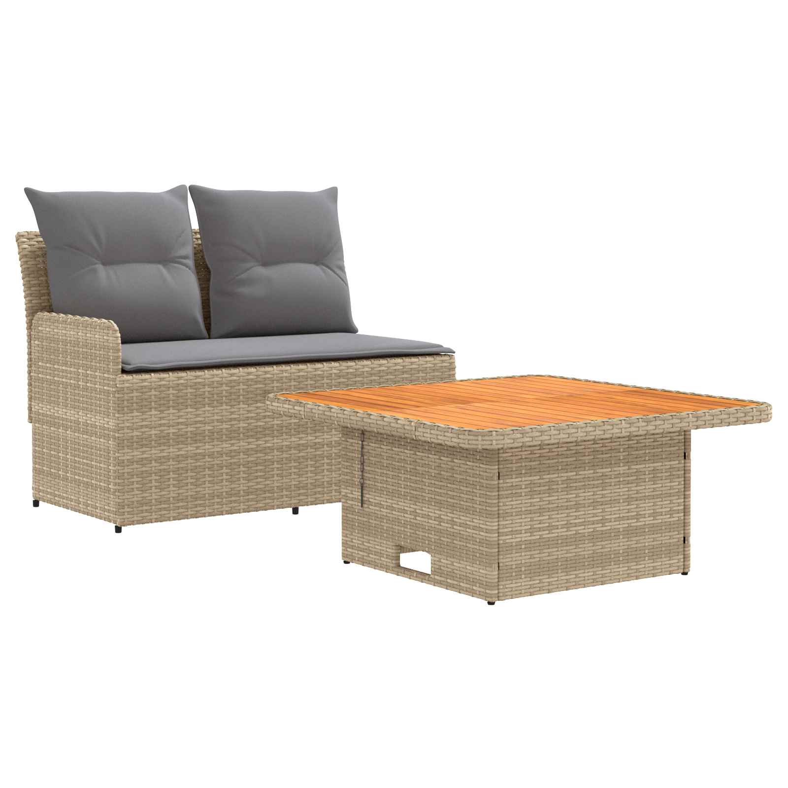 Maison Exclusive - Garten Armlehnen Sofa Mit Klapptisch 2 Stück B