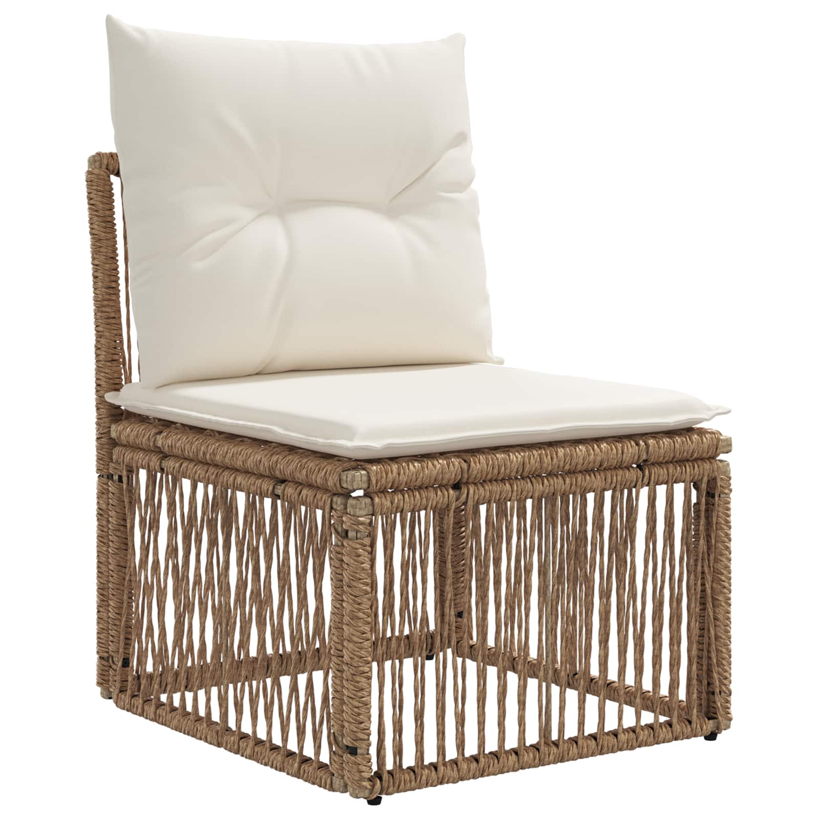 Maison Exclusive - Armfreies Sofa Beige Poly-rattan