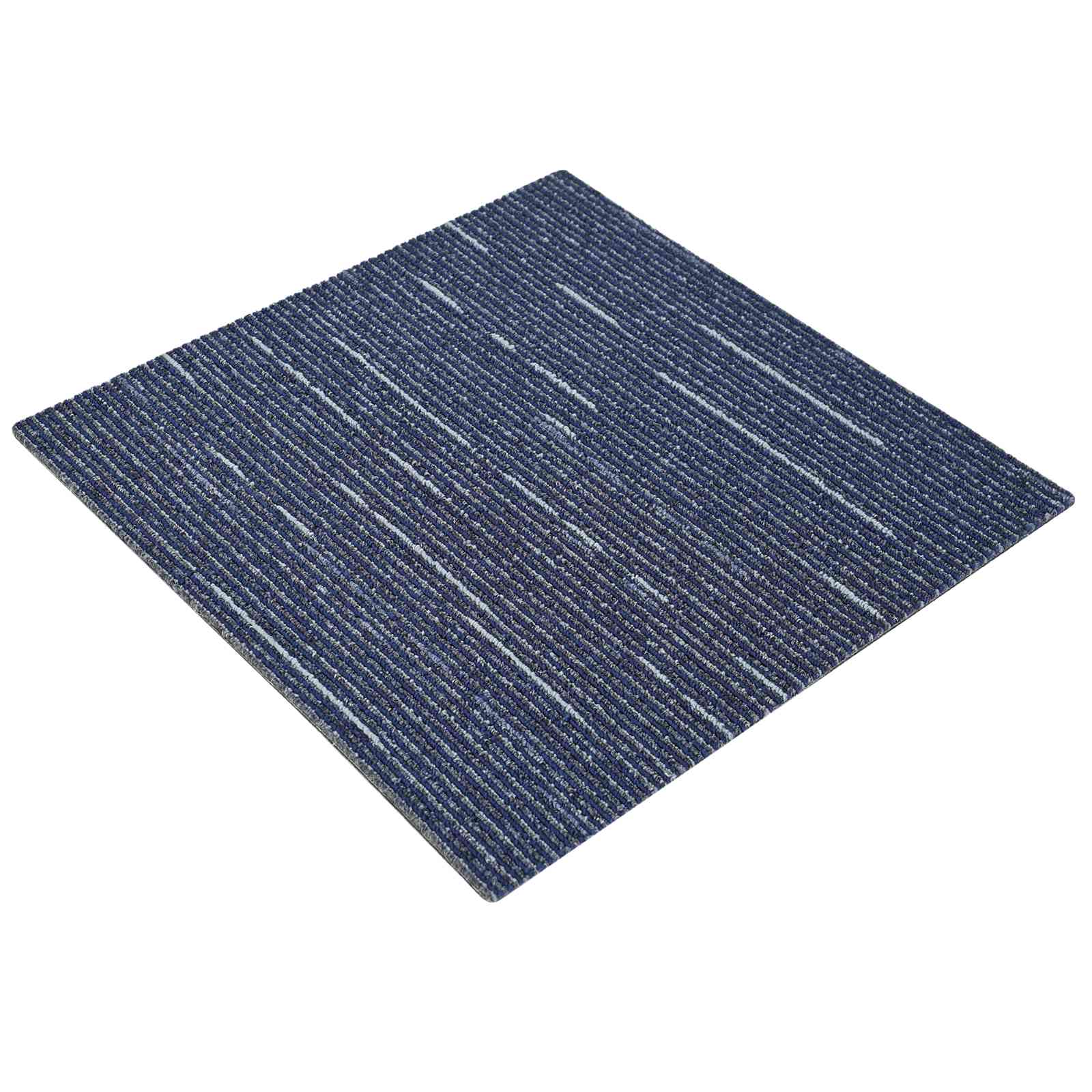 Maison Exclusive - Teppichfliese Gestreift Blau 50 X 50 Cm 20 Stk