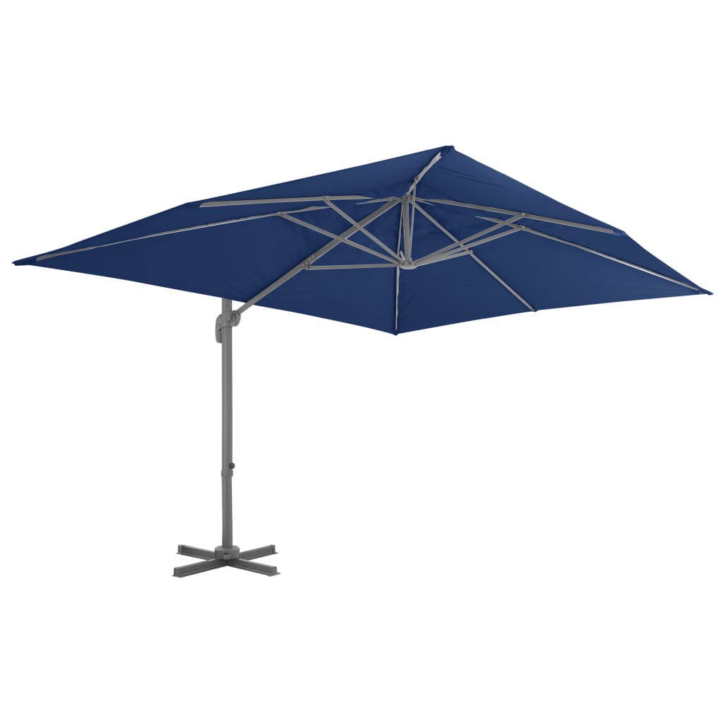 Maison Exclusive - Ampelschirm Mit Aluminium-mast 4x3 M Azurblau