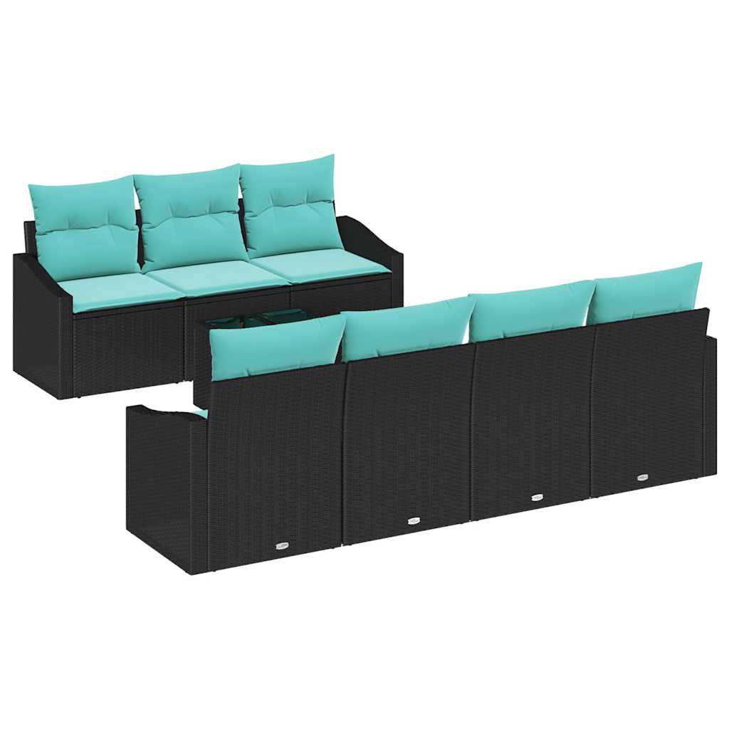 Maison Exclusive - Sofa Set 8 Stk. 3-sitzanzahl Schwarz Und Türki