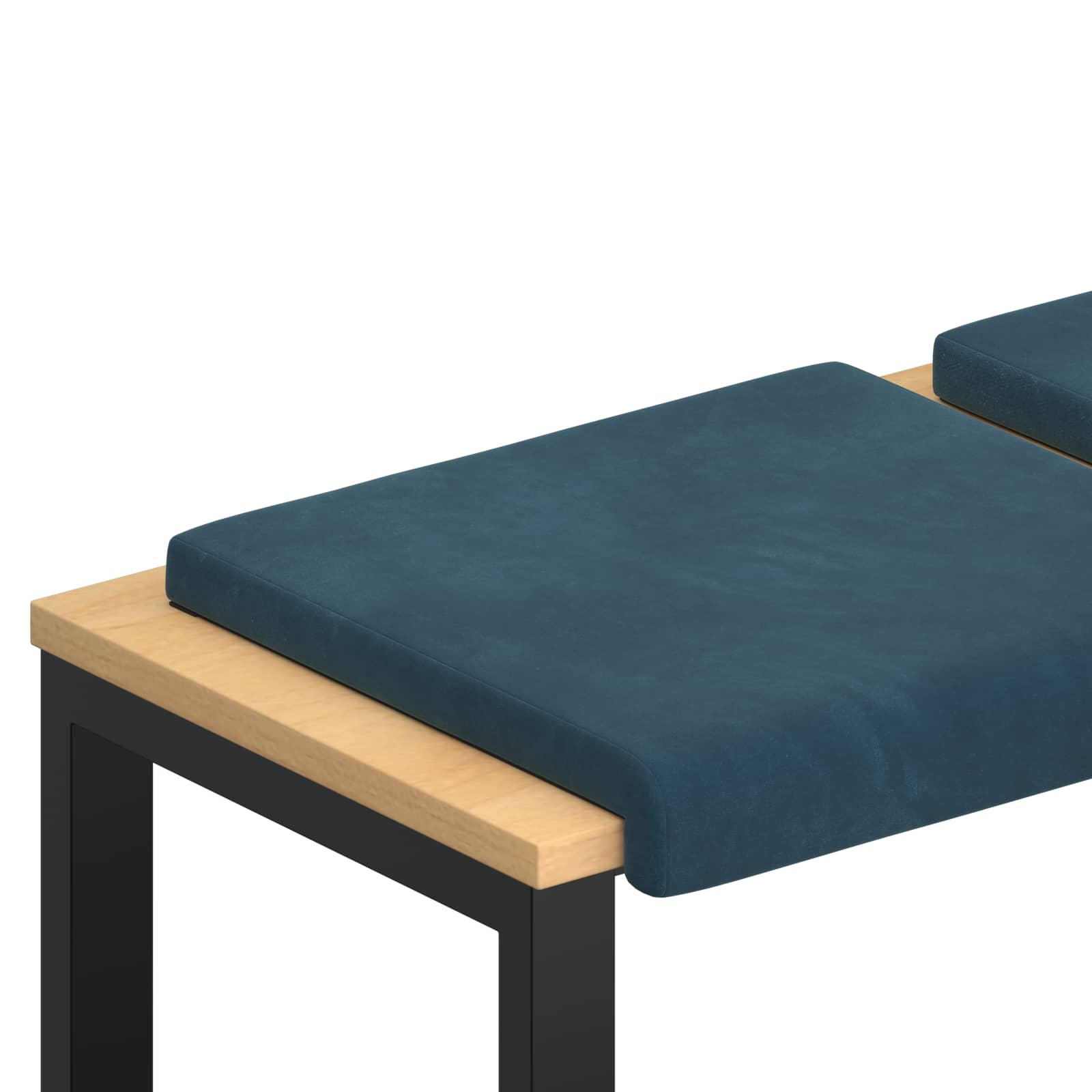 Maison Exclusive - Bankkissen 2 Stk. Samt Blau Tiefe 35 Cm