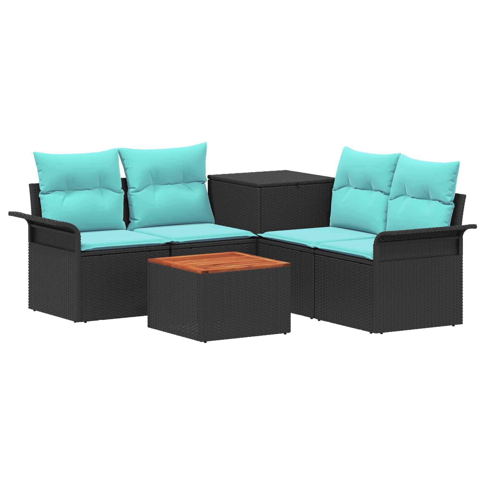 Maison Exclusive - Sofa Set 6 Stk. 4-sitzanzahl Schwarz Und Blau