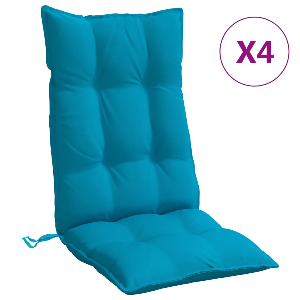Maison Exclusive - Hochlehner-auflagen 4 Stk. Hellblau Oxford-gew