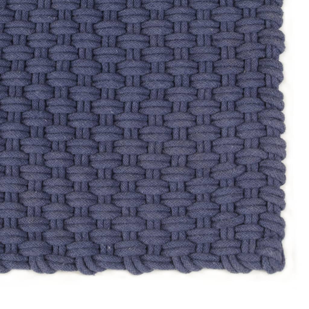 Maison Exclusive - Teppich Rechteckig Marineblau 160x230 Cm Baumw