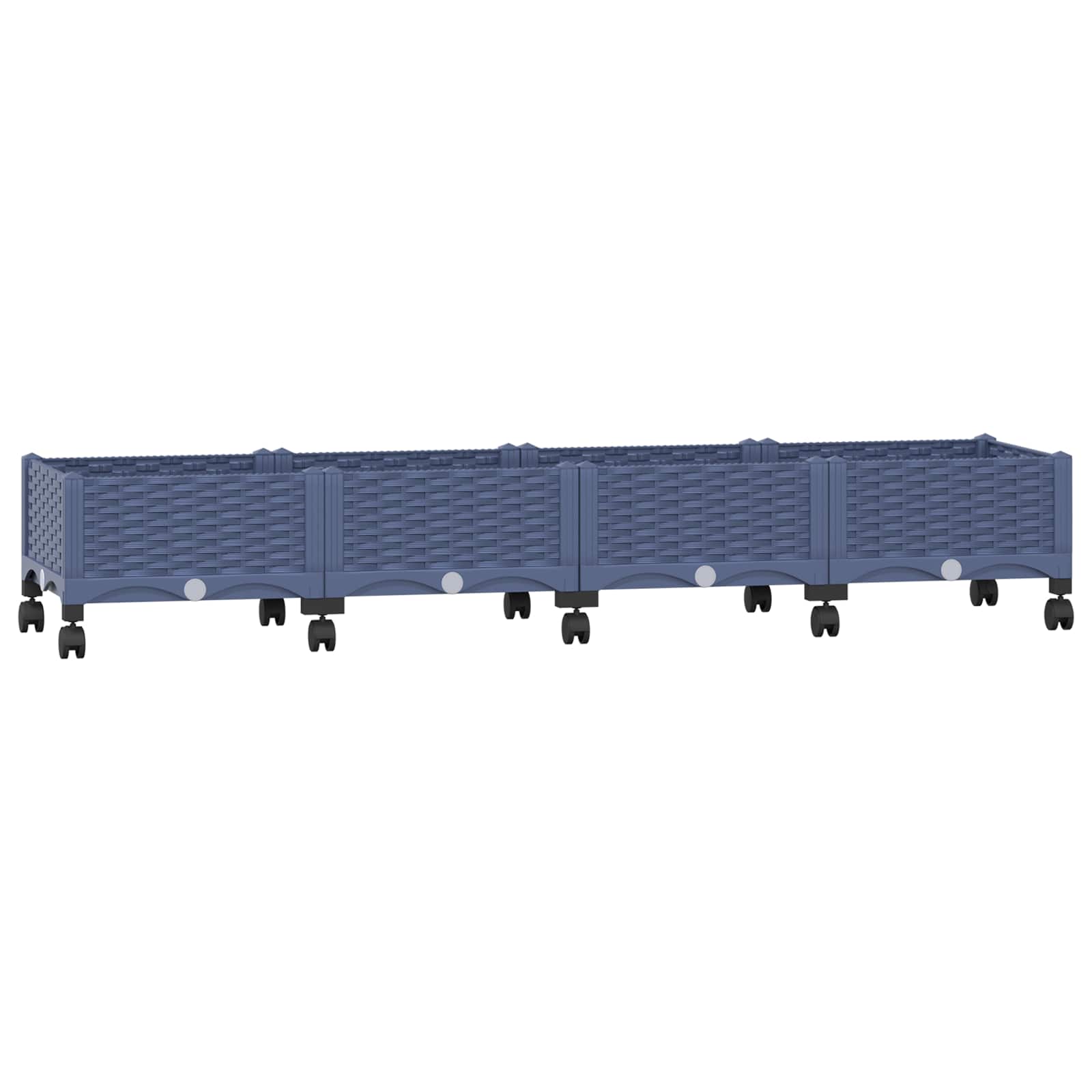Maison Exclusive - Gartenpflanzer Mit Rädern Blaugrau 160 X 40 X