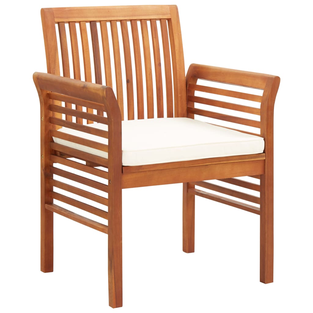 Maison Exclusive - Garten-essstühle Mit Sitzpolster 3 Stk. Akazie