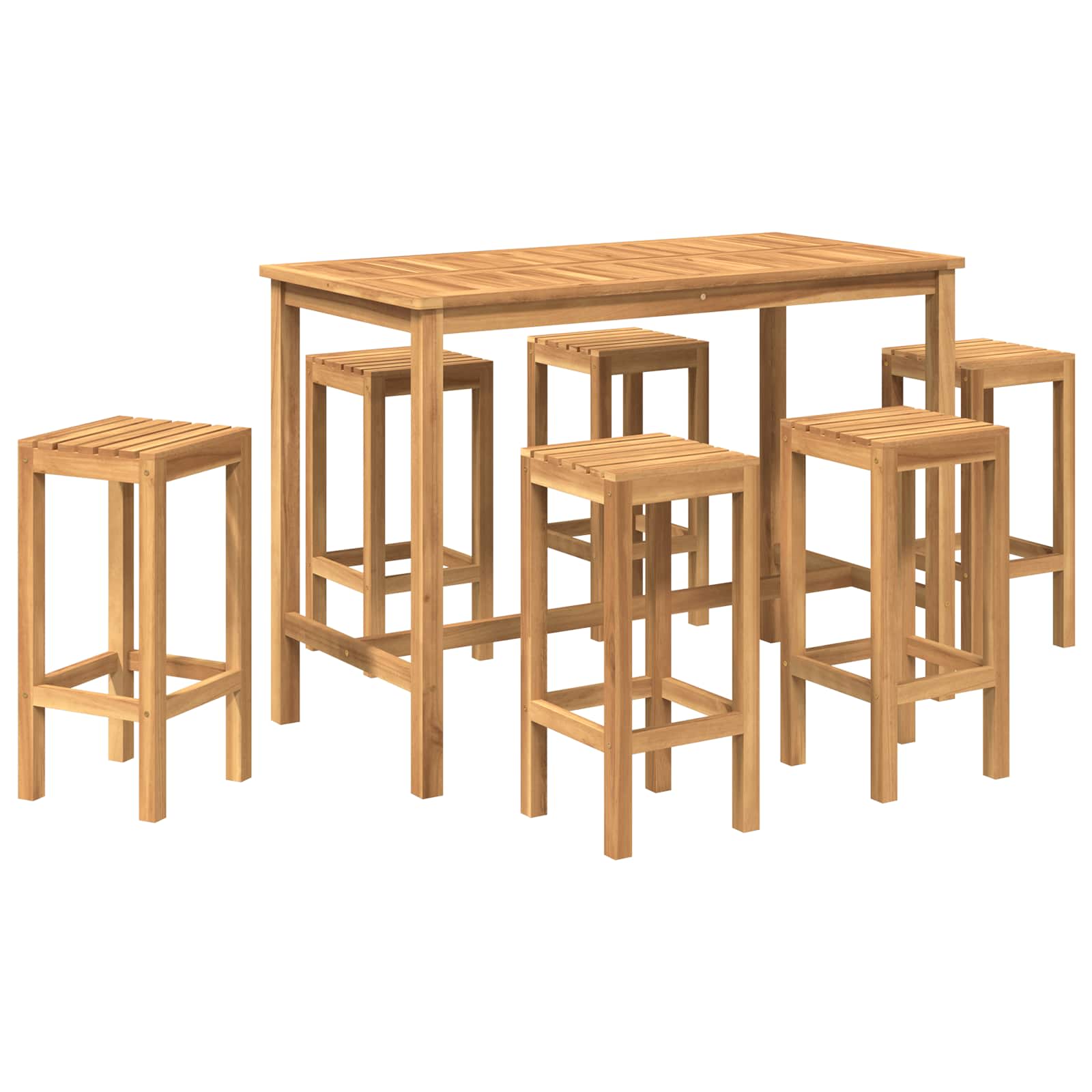 Maison Exclusive - Outdoor Bar Set 7 Stk. Natur Massivholz Teak