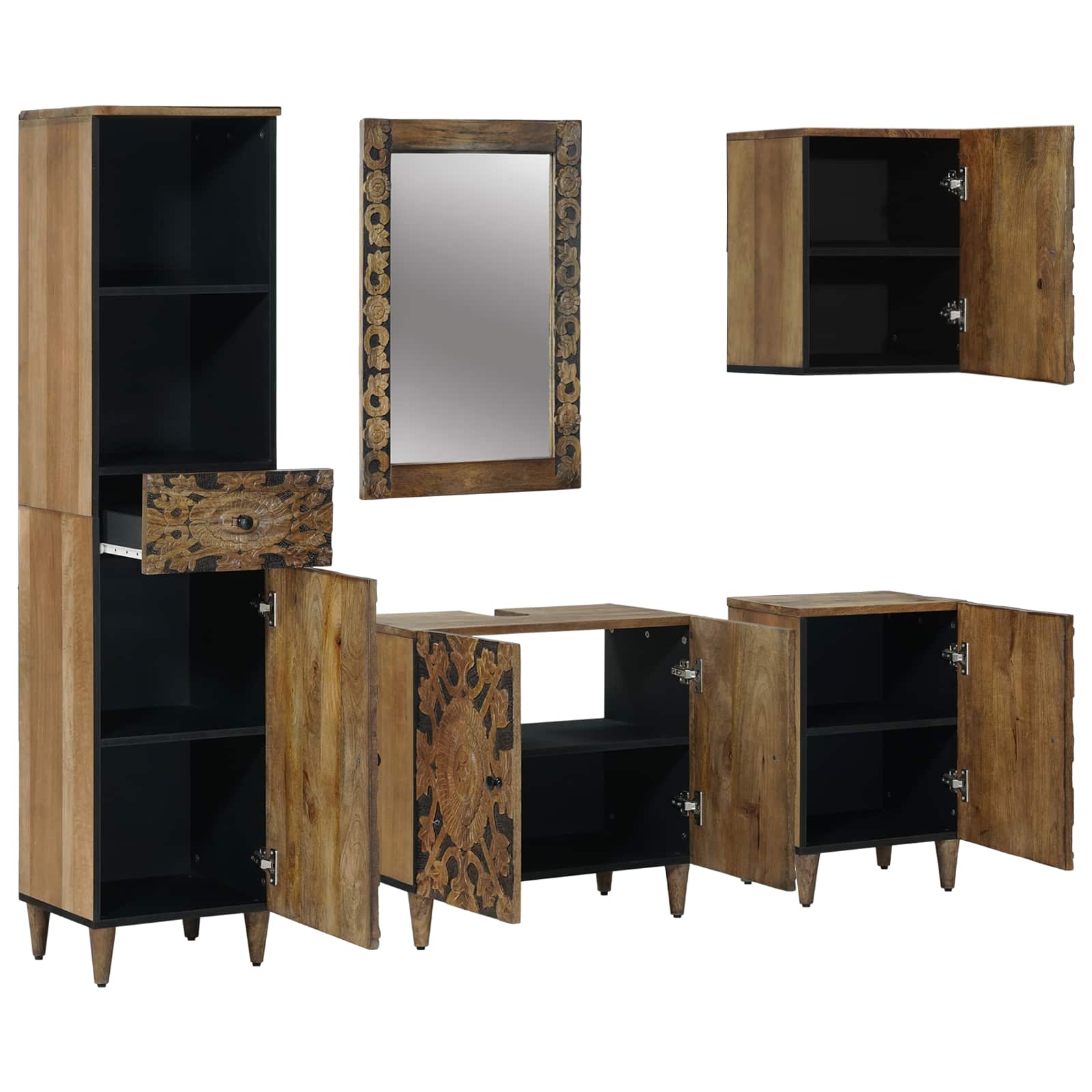 Maison Exclusive - Badezimmermöbel-set 5 Stk. Braun 62 X 33 X 58