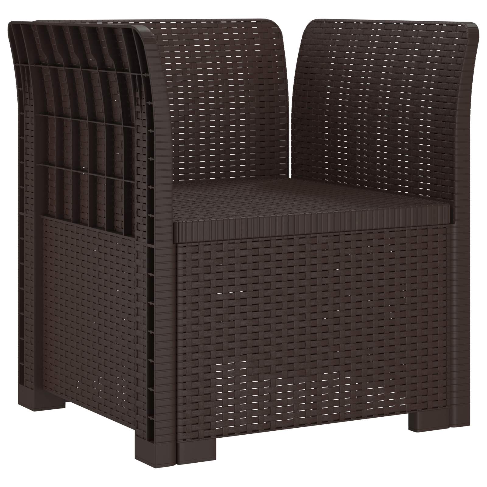 Maison Exclusive - 1-sitzer Sessel Rattan-look Pp Braun