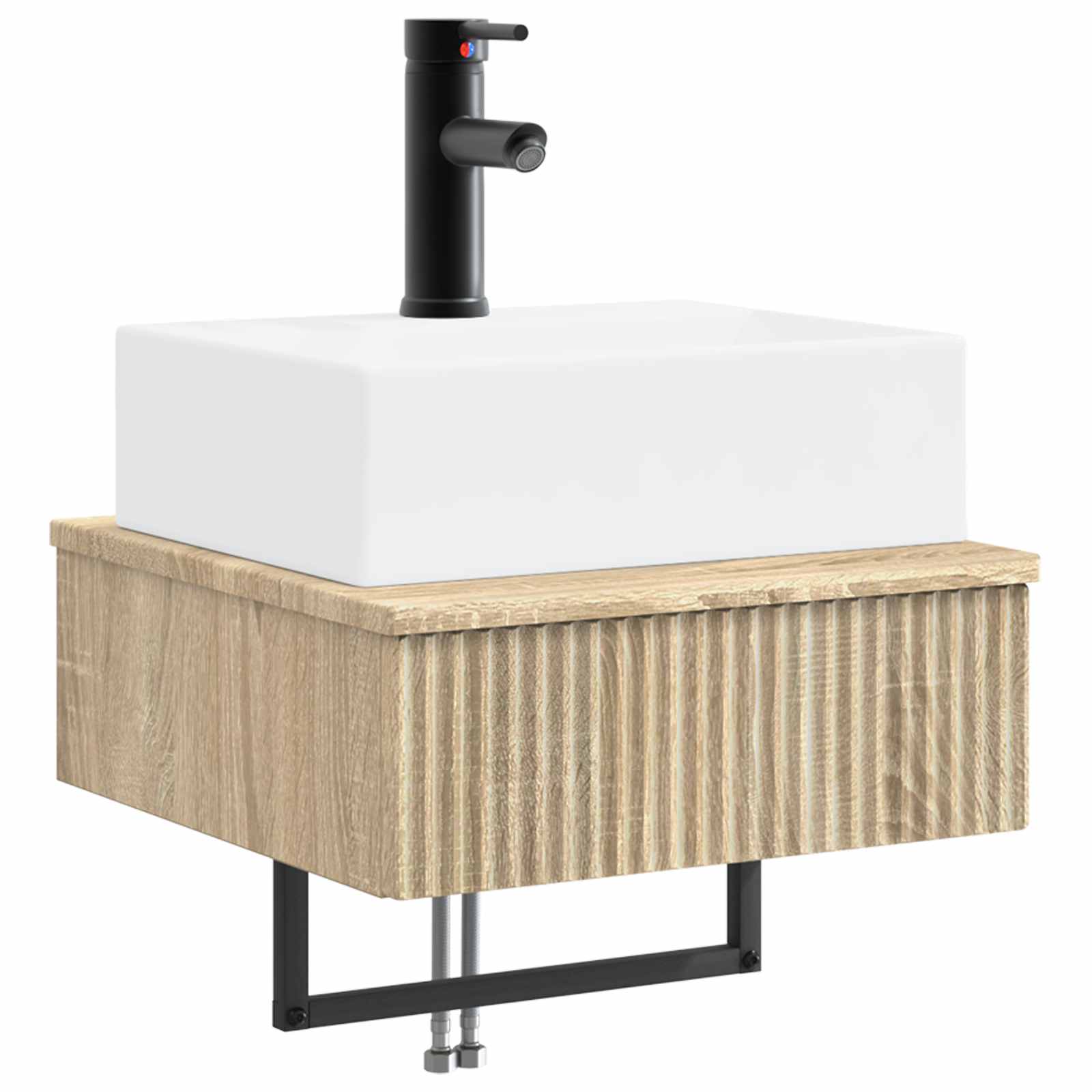 Maison Exclusive - Wandmontiertes Waschbecken Sonoma-eiche 40 X 4