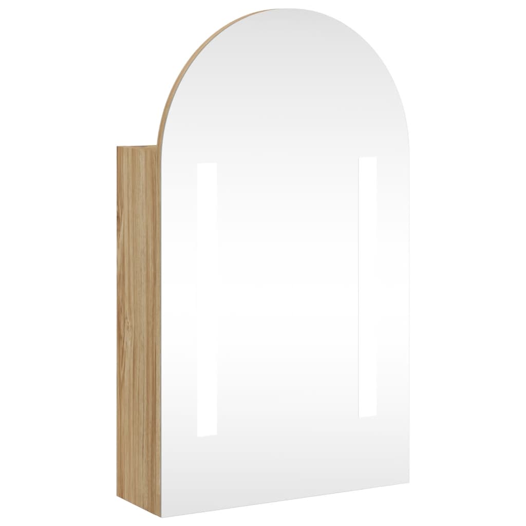 Maison Exclusive - Spiegelschrank Mit Led-beleuchtung Gewölbt Eic