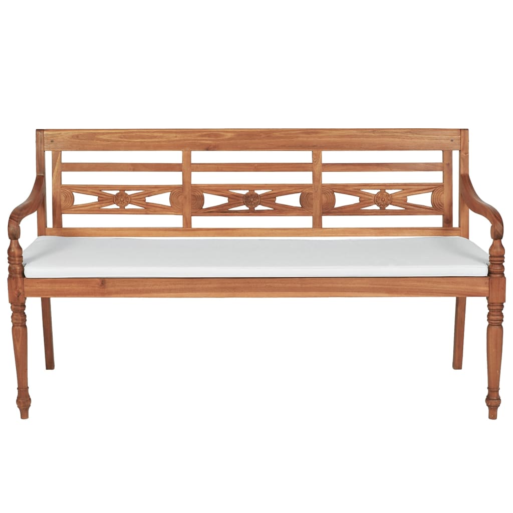 Maison Exclusive - Batavia Gartenbank Mit Polstern 150 Cm Teak