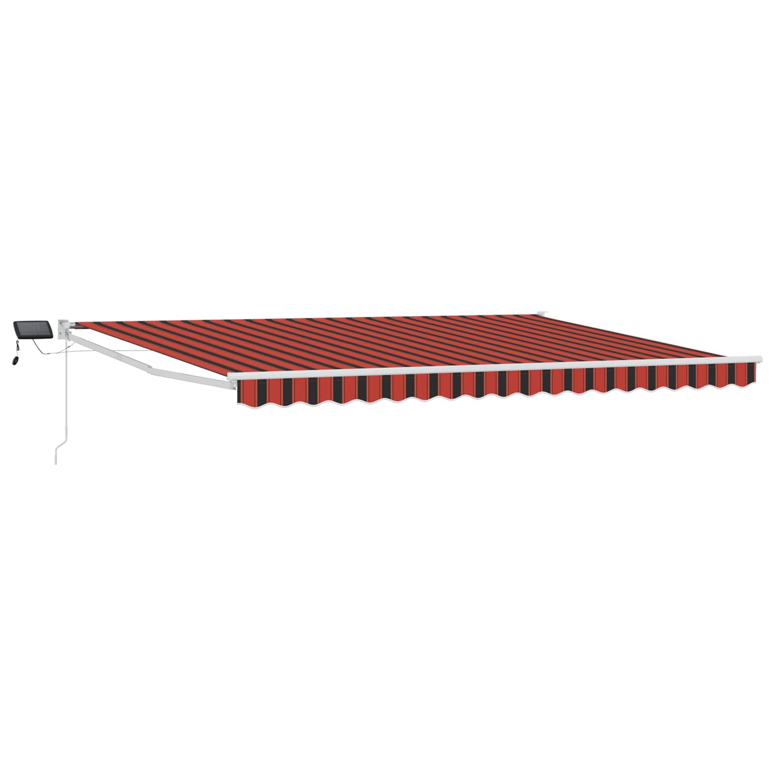 Maison Exclusive - Manuelle Gelenkarmmarkise Mit Leds Orange, Bra
