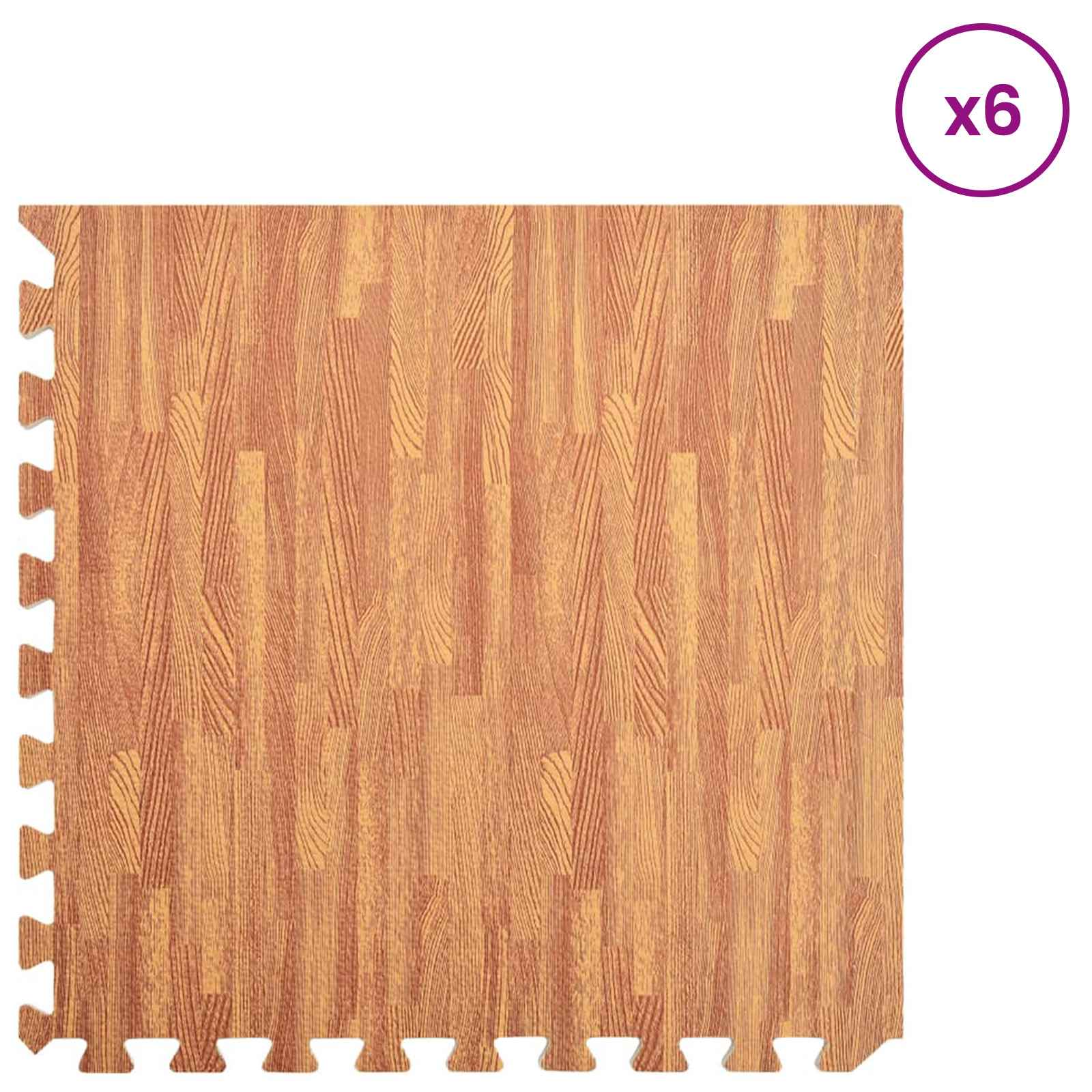 Maison Exclusive - Pool Bodenschutzmatte 6 Stk. Holz 4,32 ㎡ Eva-s