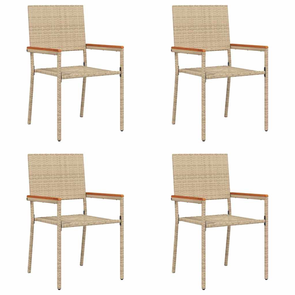 Maison Exclusive - Garten Stapelstühle 4 Stk. Beige Poly-rattan