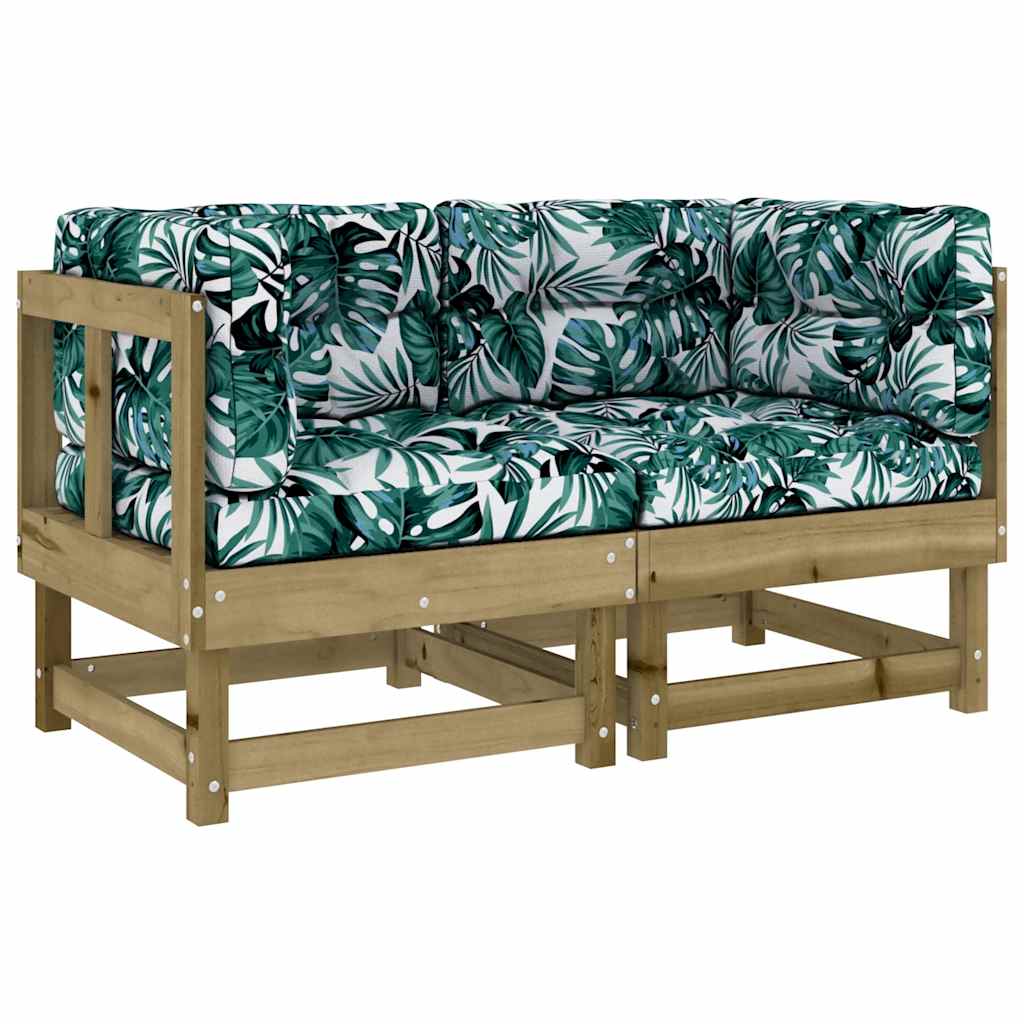 Maison Exclusive - Ecksofas Mit Kissen 2 Stk. Kiefernholz Imprägn
