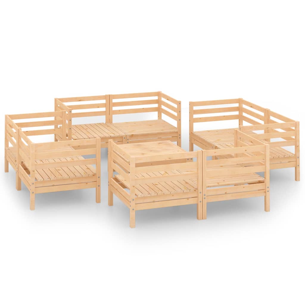 Maison Exclusive - 9-tlg. Garten-lounge-set Kiefer Massivholz