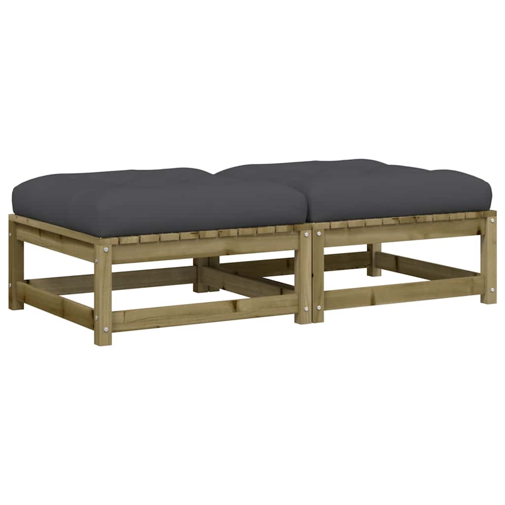 Maison Exclusive - Gartenhocker Mit Kissen 2 Stk. Kiefernholz Imp