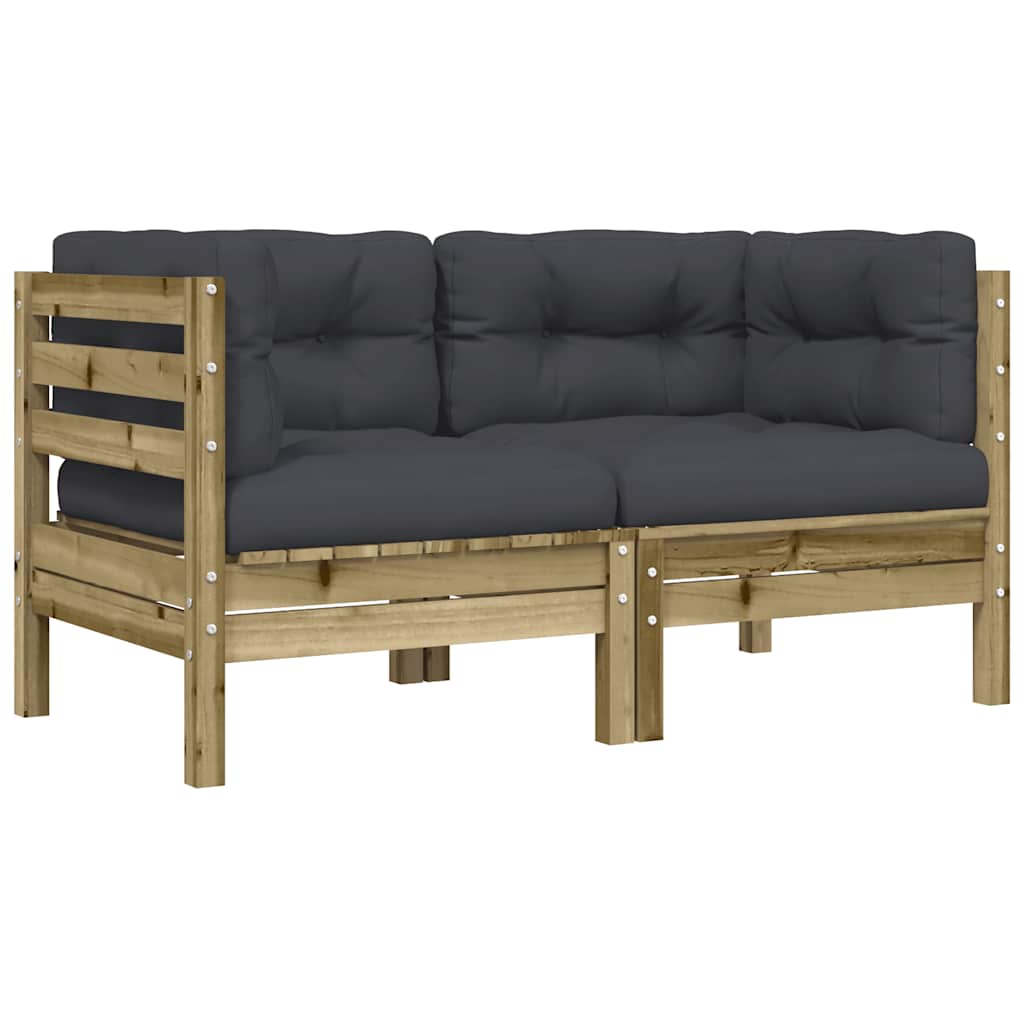 Maison Exclusive - Garten-ecksofa Mit Kissen 2 Stk. Kiefernholz I
